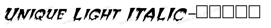 Unique Light ITALIC字体转换